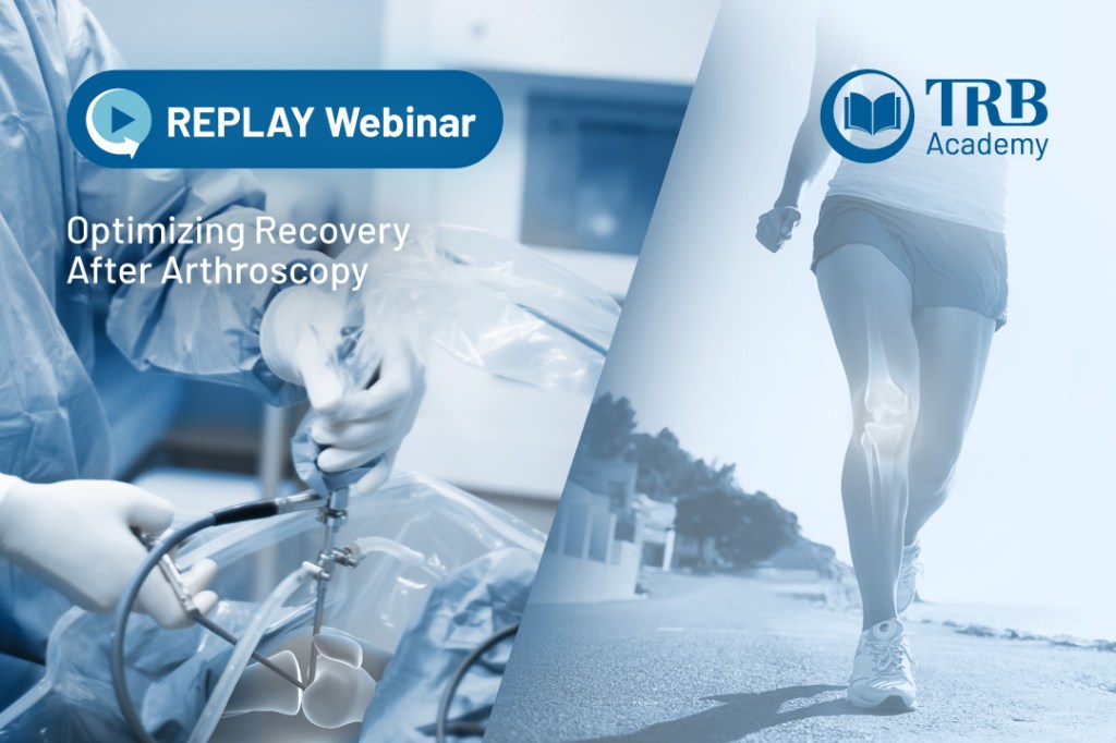 Webinar replay on optimizing recovery after arthroscopy with medical imagery.